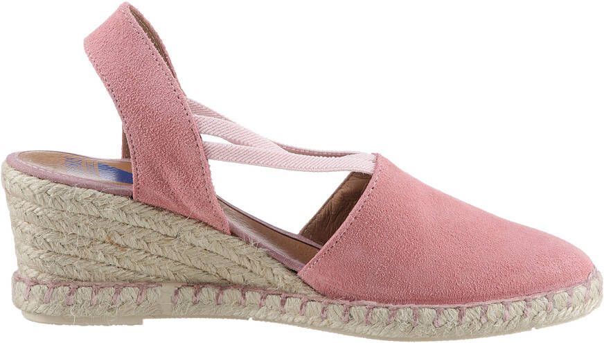 VERBENAS Sandaaltjes Maika Serraje zomerschoen sandaal sleehak met jute bekleding