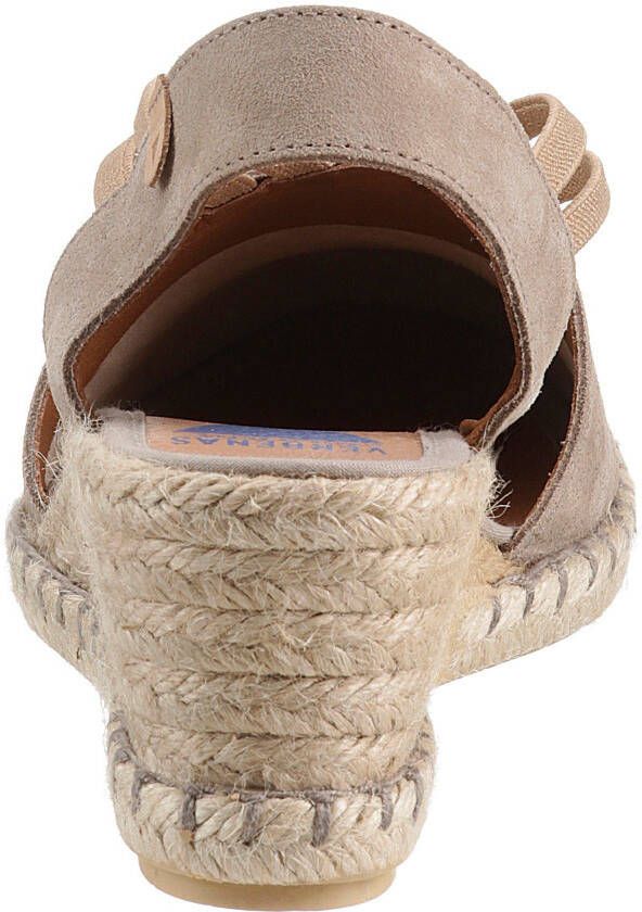 VERBENAS Sandaaltjes Maika Mahon zomerschoen sandaal keilhak met jute bekleding
