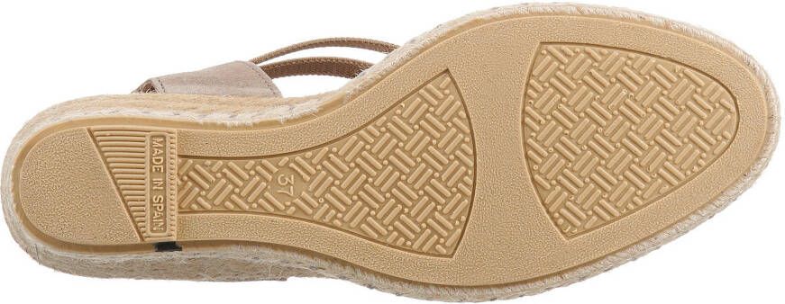VERBENAS Sandaaltjes Maika Mahon zomerschoen sandaal keilhak met jute bekleding
