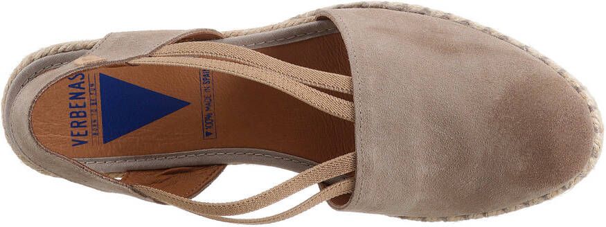 VERBENAS Sandaaltjes Maika Mahon zomerschoen sandaal keilhak met jute bekleding