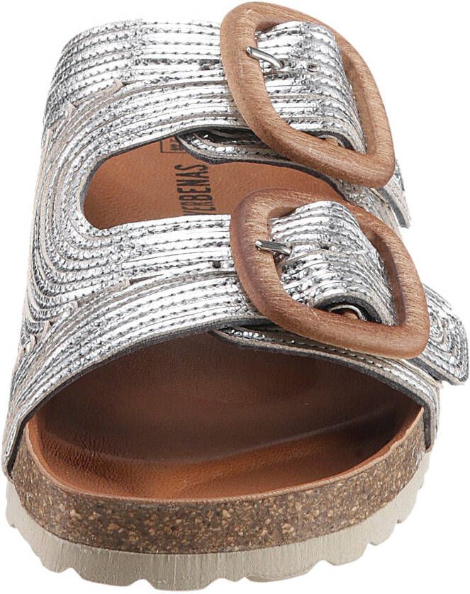 VERBENAS Slippers RUTH LATO METAL zomerschoen slippers met twee verstelbare gespen
