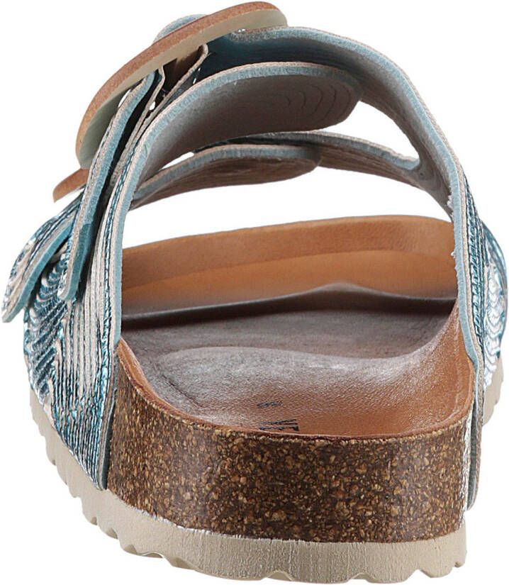 VERBENAS Slippers RUTH LATO METAL zomerschoen slippers met twee verstelbare gespen