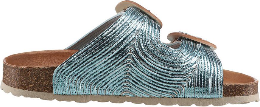 VERBENAS Slippers RUTH LATO METAL zomerschoen slippers met twee verstelbare gespen