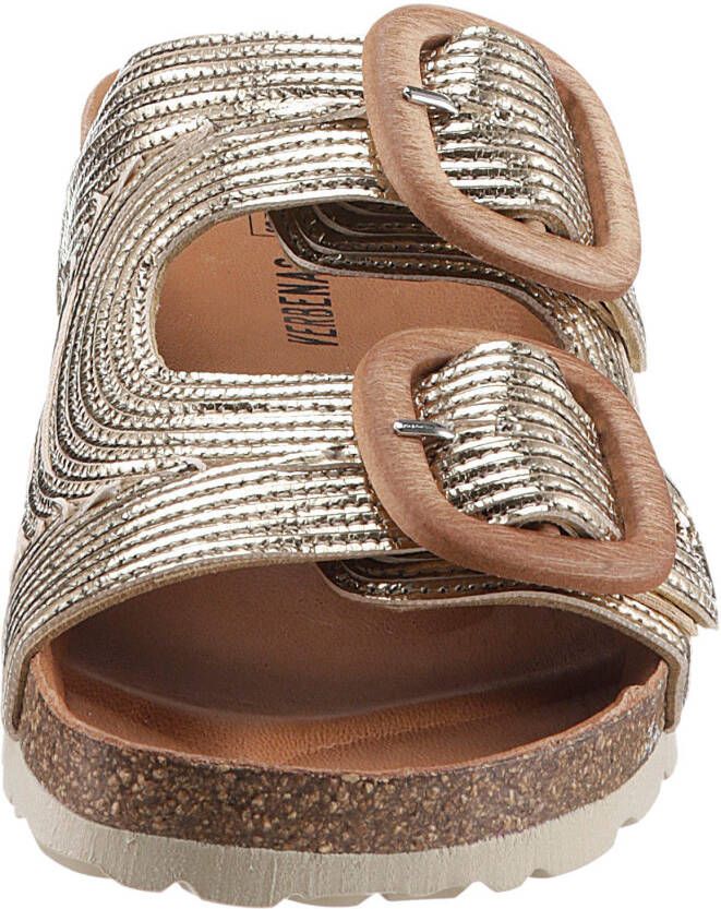 VERBENAS Slippers RUTH LATO METAL zomerschoen slippers met twee verstelbare gespen