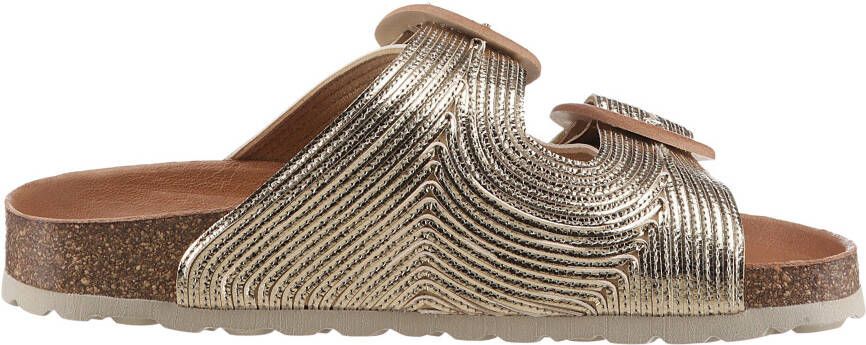 VERBENAS Slippers RUTH LATO METAL zomerschoen slippers met twee verstelbare gespen