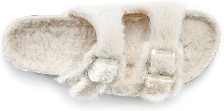 Vivance Slippers Pantoffel slipper pantoffel met knuffelig warm faux-bont en kurken voetbed