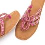 Vivance Teenslippers Sandaal pantoffel van leer met siersteentjes - Thumbnail 5