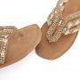 Vivance Teenslippers Sandaal pantoffel van leer met siersteentjes - Thumbnail 4