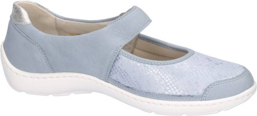 Waldläufer Ballerina's met riempje Henni lage schoen comfortabele schoen klittenbandschoen in breedte h (= zeer breed)