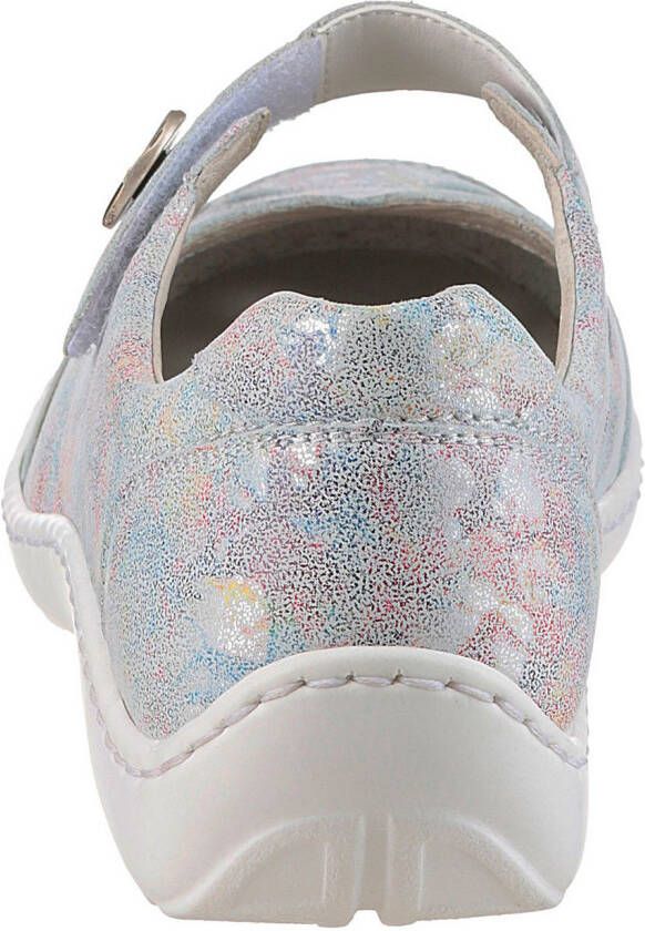Waldläufer Ballerina's met riempje Henni lage schoen comfortabele schoen perforaties comfortabele breedte h (= zeer breed)
