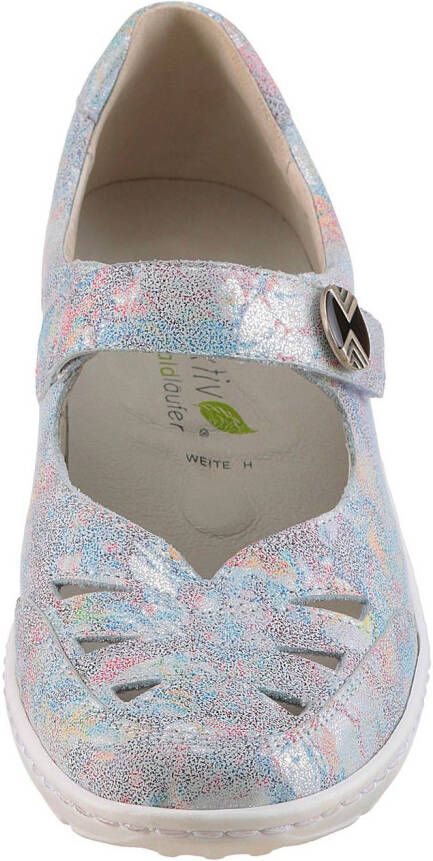 Waldläufer Ballerina's met riempje Henni lage schoen comfortabele schoen perforaties comfortabele breedte h (= zeer breed)