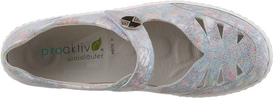 Waldläufer Ballerina's met riempje Henni lage schoen comfortabele schoen perforaties comfortabele breedte h (= zeer breed)