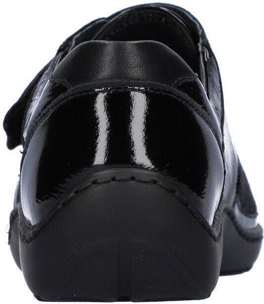 Waldläufer Klittenbandschoenen HENNI-Soft comfortabele schoen comfortabele schoen in lak-look breedte h = zeer breed