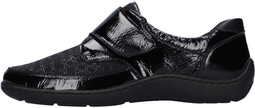 Waldläufer Klittenbandschoenen HENNI-Soft comfortabele schoen comfortabele schoen in lak-look breedte h = zeer breed