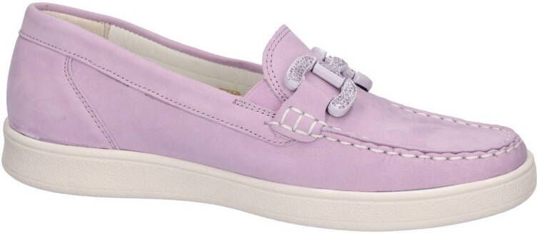 Waldläufer Mocassins H-DAISY slippers comfortabele schoen instapschoen h-breedte met strass-steentjes