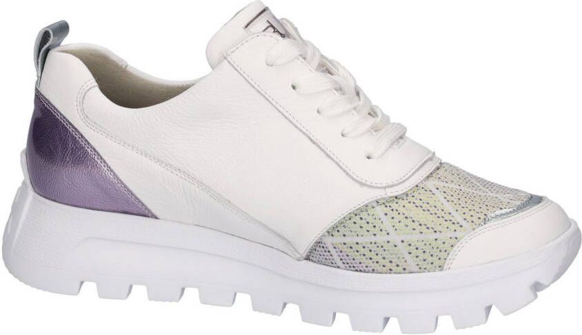 Waldläufer Plateausneakers H-AJALA lage schoen veterschoen vrijetijdsschoen met contrasterende afwerkingen breedte h