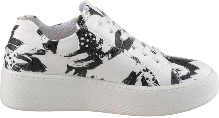 Waldläufer Plateausneakers H-NICKY vrijetijdsschoen lage schoen veterschoen met zijrits