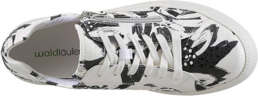 Waldläufer Plateausneakers H-NICKY vrijetijdsschoen lage schoen veterschoen met zijrits