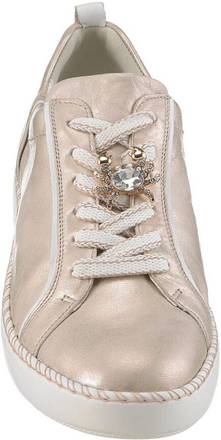 Waldläufer Plateausneakers H-VIVIEN vrijetijdsschoen lage schoen veterschoenen sierelement comfortbreedte h