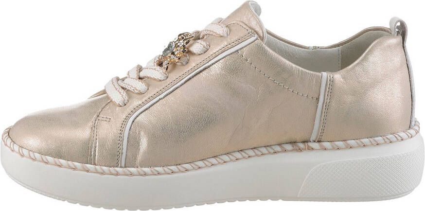 Waldläufer Plateausneakers H-VIVIEN vrijetijdsschoen lage schoen veterschoenen sierelement comfortbreedte h