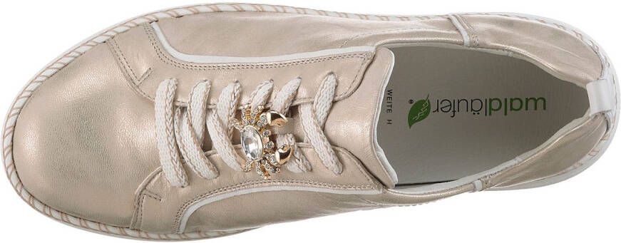 Waldläufer Plateausneakers H-VIVIEN vrijetijdsschoen lage schoen veterschoenen sierelement comfortbreedte h