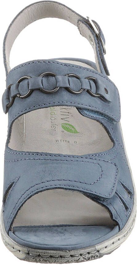 Waldläufer Sandalen Garda zomerschoen sandaal sleehak met drukknoop g-breedte