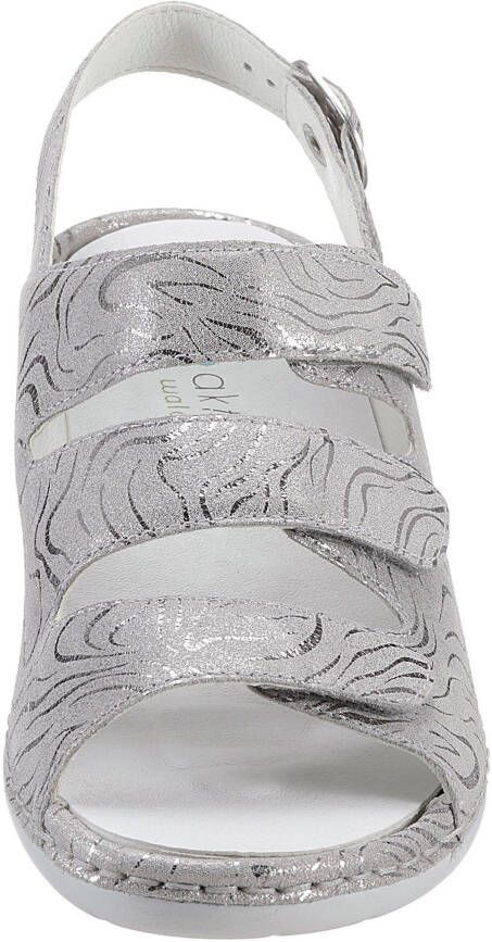 Waldläufer Sandalen GUNNA zomerschoen sandaal sleehak in metallic-look g-breedte