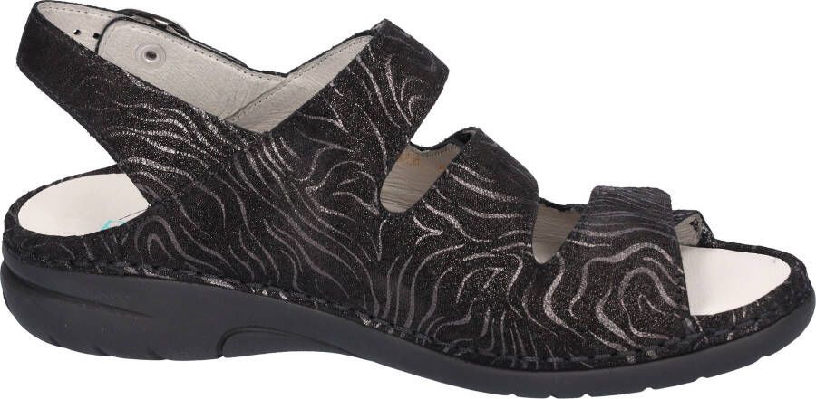 Waldläufer Sandalen GUNNA zomerschoen sandaal sleehak in metallic-look g-breedte
