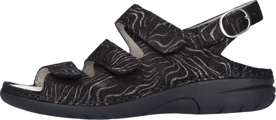 Waldläufer Sandalen GUNNA zomerschoen sandaal sleehak in metallic-look g-breedte