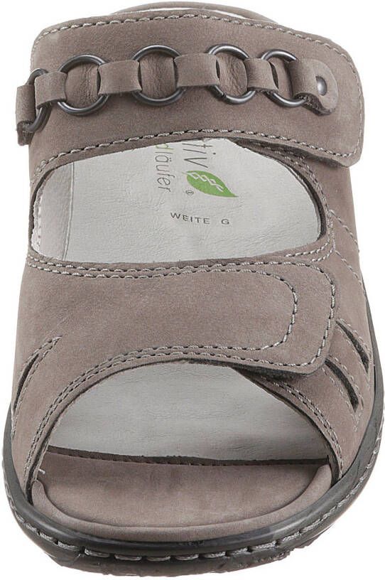 Waldläufer Slippers Garda sleehak zomerschoen pantoffels met juwelenapplicatie wijdte g