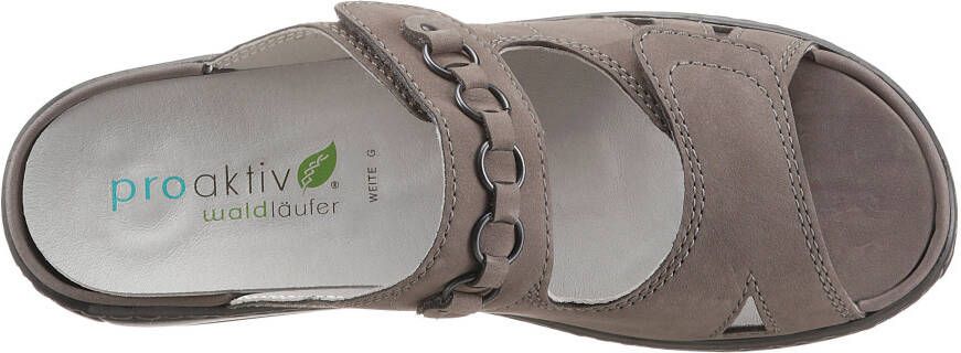 Waldläufer Slippers Garda sleehak zomerschoen pantoffels met juwelenapplicatie wijdte g