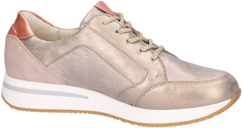 Waldläufer Sneakers met sleehak H-Agnes veterschoenen lage schoen vrijetijdsschoen contrastafwerkingen breedte h