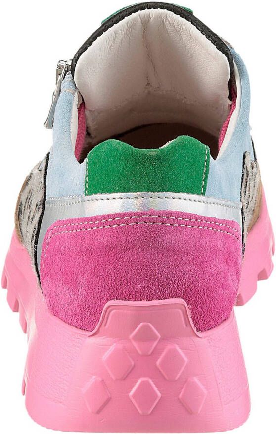 Waldläufer Sneakers met sleehak H-AJALA in comfortbreedte h = zeer breed vrijetijdsschoen lage schoen veterschoen