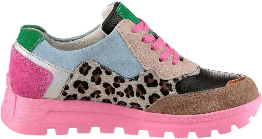 Waldläufer Sneakers met sleehak H-AJALA in comfortbreedte h = zeer breed vrijetijdsschoen lage schoen veterschoen