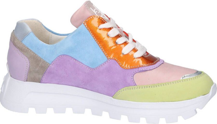Waldläufer Sneakers met sleehak H-AJALA Profielzool H-breedte vrijetijdsschoen lage schoen veterschoen
