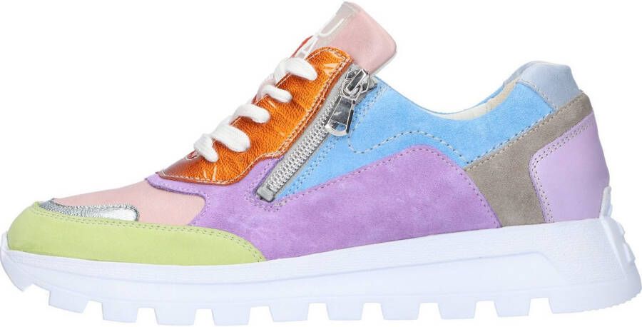Waldläufer Sneakers met sleehak H-AJALA Profielzool H-breedte vrijetijdsschoen lage schoen veterschoen