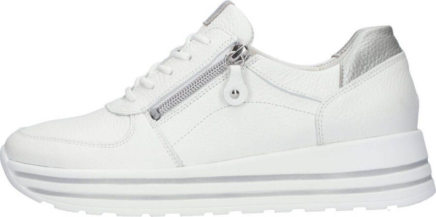 Waldläufer Sneakers met sleehak H-Lana in comfortbreedte h = zeer breed vrijetijdsschoen lage schoen veterschoen