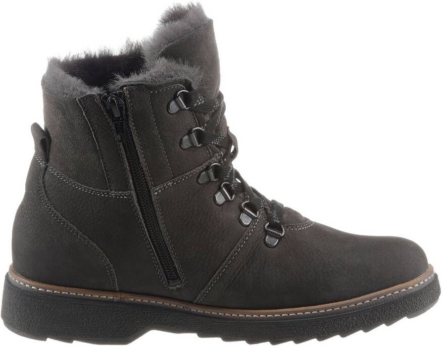 Waldläufer Winterlaarzen HITOMI outdoor boots lace-up boots with lambswool lining h-width