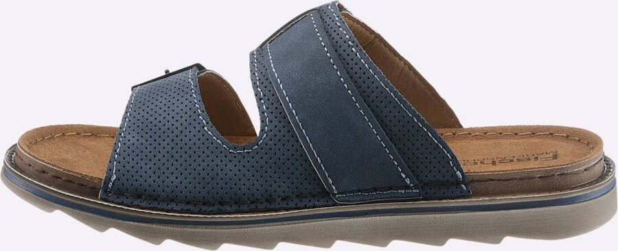 Fischer 526661 Blauwe slipper Brede pasvorm