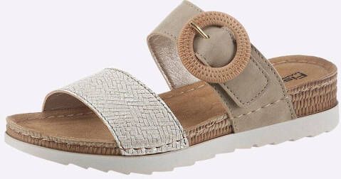 Fischer 556207 733 slippers Licht Bruin Print Leer Dames Bruin - Foto 2