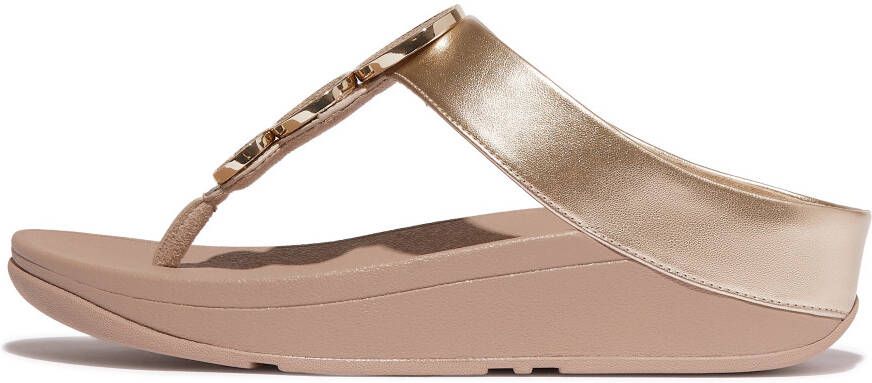 Fitflop Dianets HALO BEAD-CIRCLE METALLIC TOE-POST SANDALS pool slides pantoffel met dempende tussenzooltechnologie