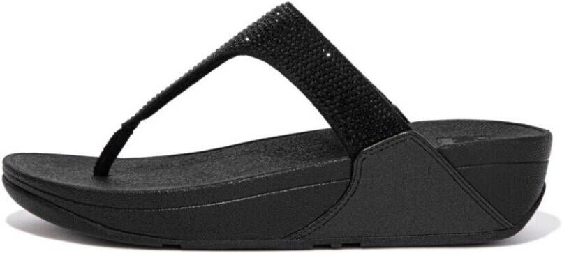 Fitflop Dianets LULU CRYSTAL EMBELLISHED TOE-POST SANDALS HOTFIX sleehak zomerschoen teen-scheider met zachte teenband - Foto 3