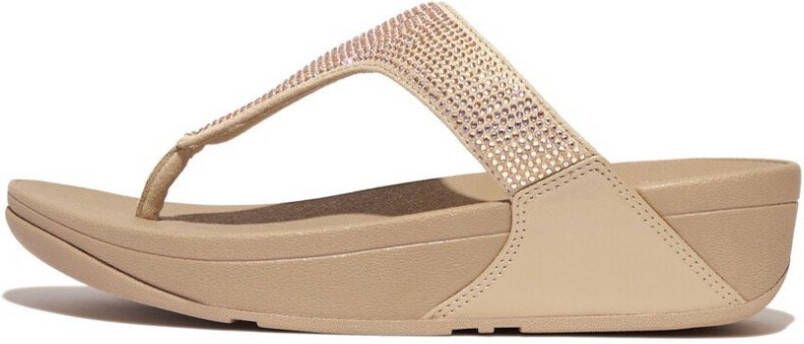 Fitflop Dianets LULU CRYSTAL EMBELLISHED TOE-POST SANDALS HOTFIX sleehak zomerschoen teen-scheider met zachte teenband - Foto 3