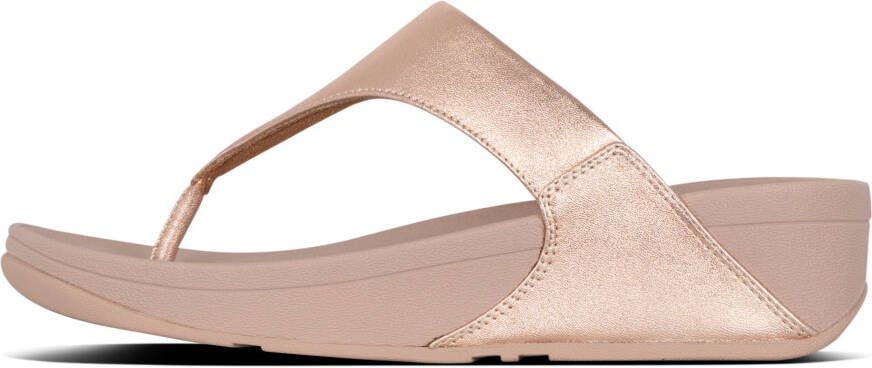 FitFlop Vrouwen Leren Slippers Damesschoenen Teenslipper Lulu toe leather Rose Goud - Foto 10