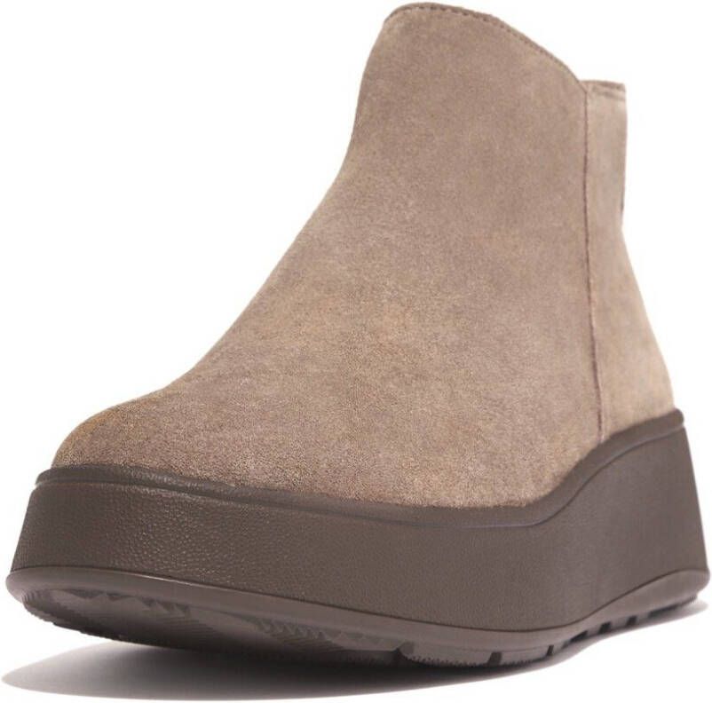 FitFlop F-mode Suede Flatform Zip Ankle Laarzen Bruin Vrouw - Foto 2