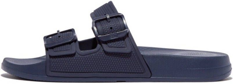 Fitflop Slippers IQUSHION TWO-BAR BUCKLE SLIDES zomerschoen slippers badschoen met twee verstelbare gespen