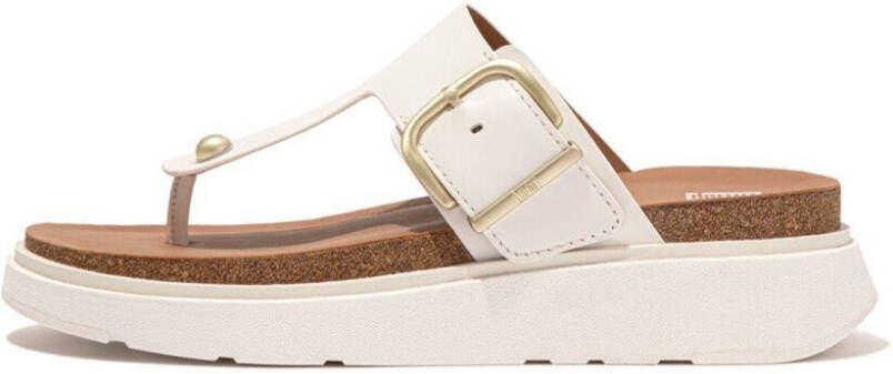 FitFlop Gen-FF Buckle Leather Toe-Post Sandals WIT - Foto 2