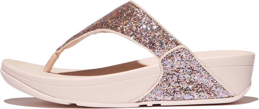 Fitflop Teenslippers LULU dianette pantoffel slides met kleurrijke glitter