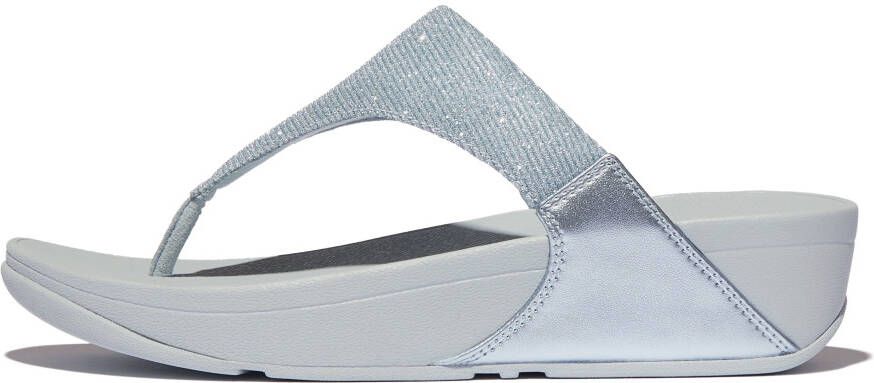Fitflop Teenslippers LULU SHIMMERLUX TOE-POST SANDALS sleehak zomerschoen slippers in glanzende look