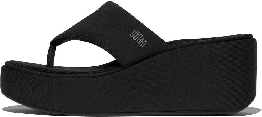 Fitflop Teenslippers PLATFFORMS WEDGE sleehaksandaal plateau schoen met gewatteerde bandage
